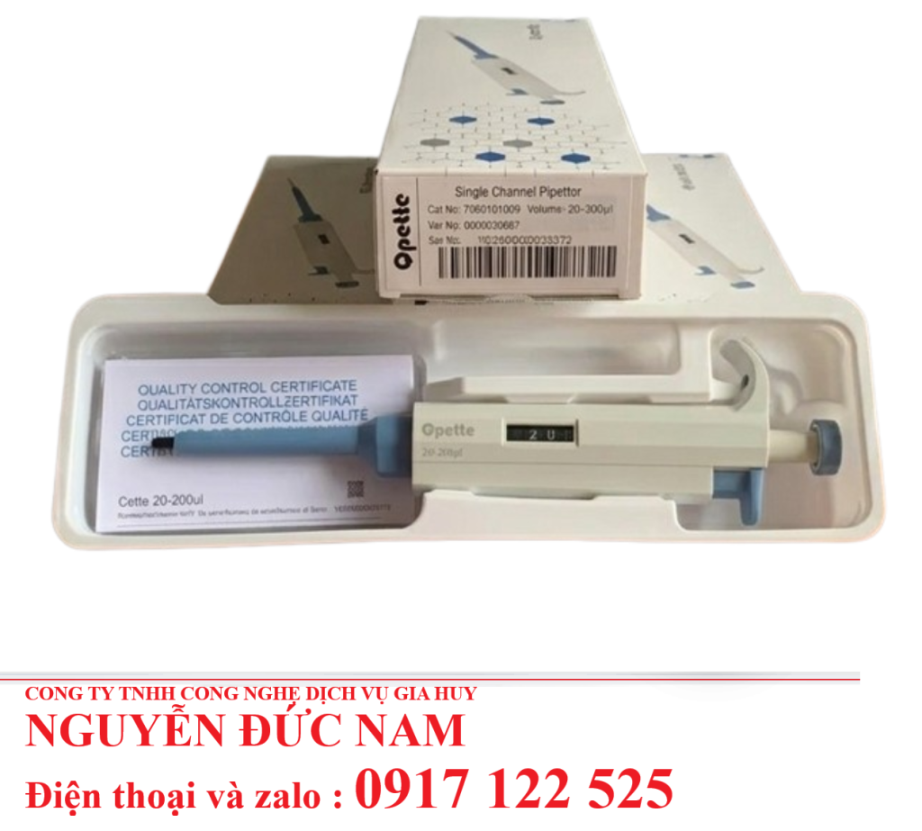 Micropipet Tự Động 1 kênh Dùng Trong Phòng Thí Nghiệm Dải Đo Từ 0.1 đến 1000ul